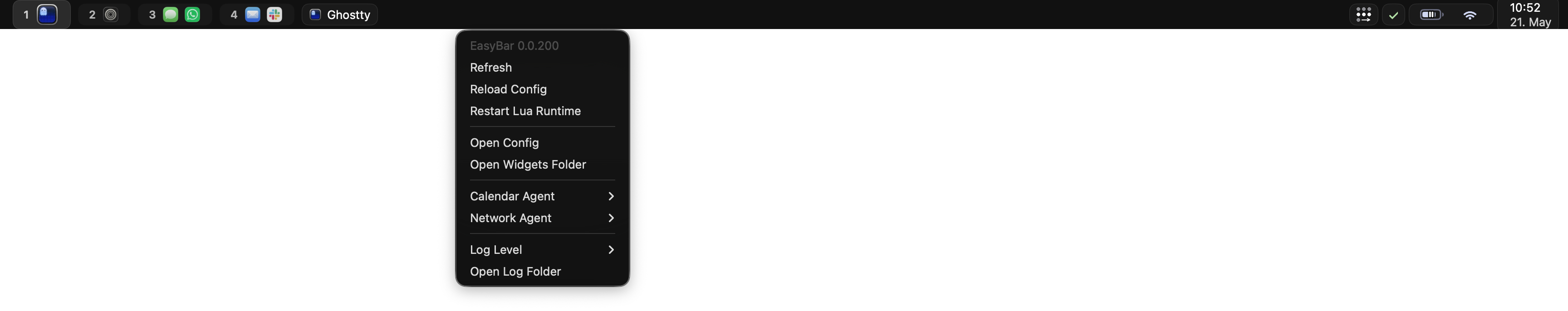 Context menu screenshot